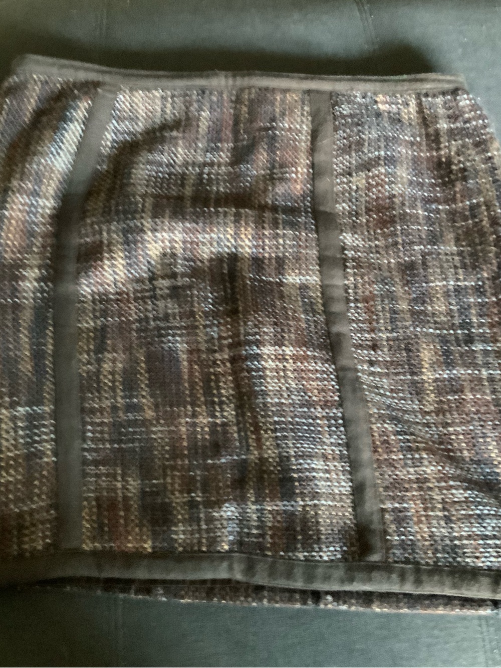 Axcess Tweed Pencil Skirt in Brown and Blue Hues